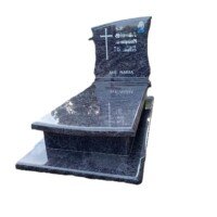 Nagrobek Myślibórz z literami piaskowanymi posrebrzane